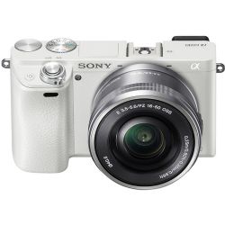 Sony Alpha a6000 Mirrorless Digital Camera with 16-50mm Lens (White)